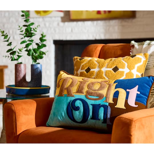 Jonathan Adler x Michaels 12" x 20" Right On Pillow